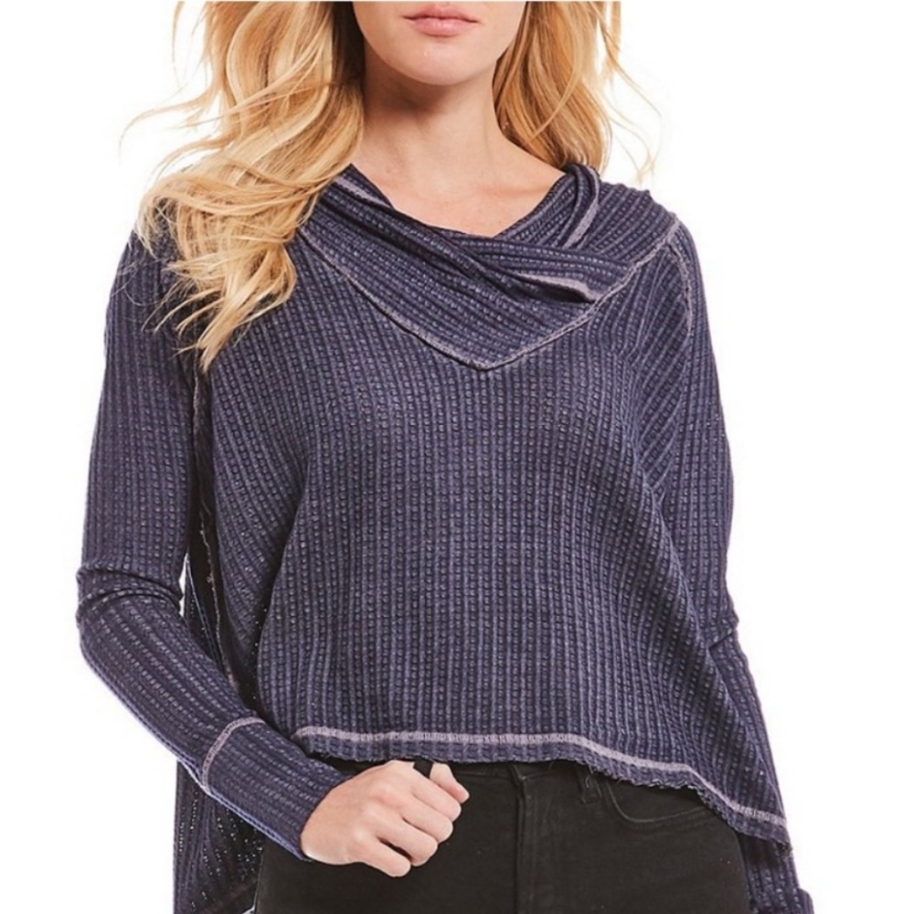 Free People Crop Thermal Sweater